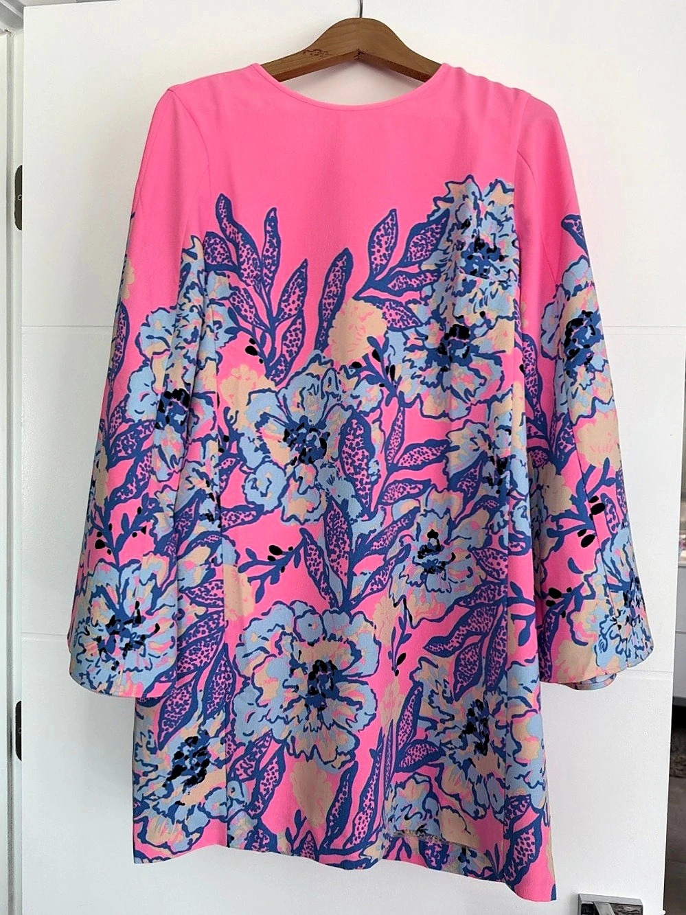 Lilly Pulitzer Gwenlyn Dress Floral Mini Dress Pink & Blue Size 6 - Picture 2 of 4
